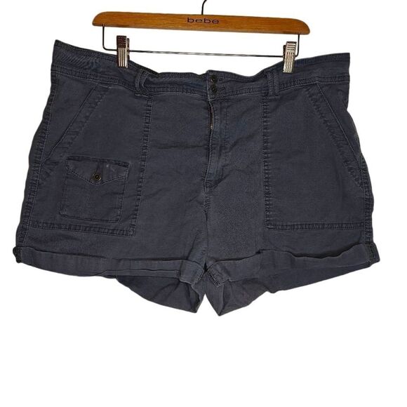 Time and Tru Blue Grey Short Cargo Shorts - Picture 1 of 5